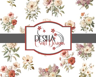 Vintage Floral Clipart