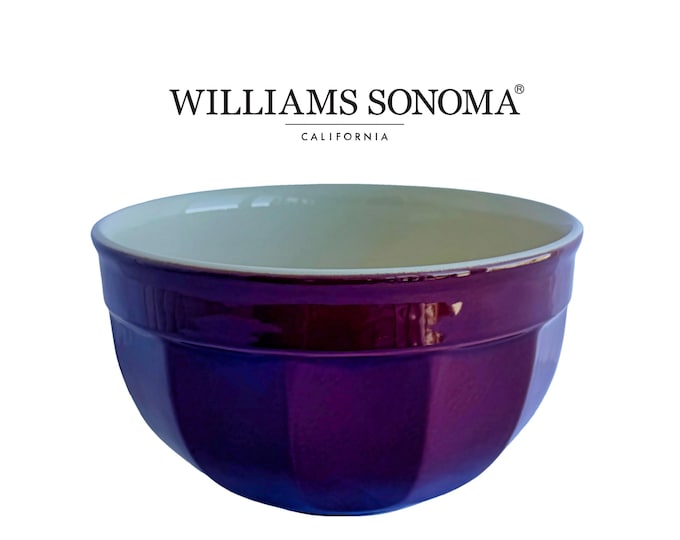 Vintage Emile Henry France for Williams Sonoma Burgundy Mixing Bowl 6570 10"