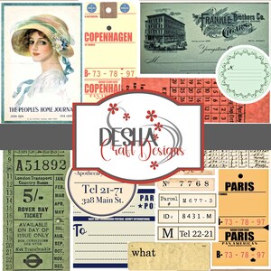 Vintage Ephemera Snippets Set 08