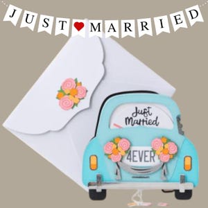 Gerade verheiratet enthüllen Karte SVG-Datei digitaler Download