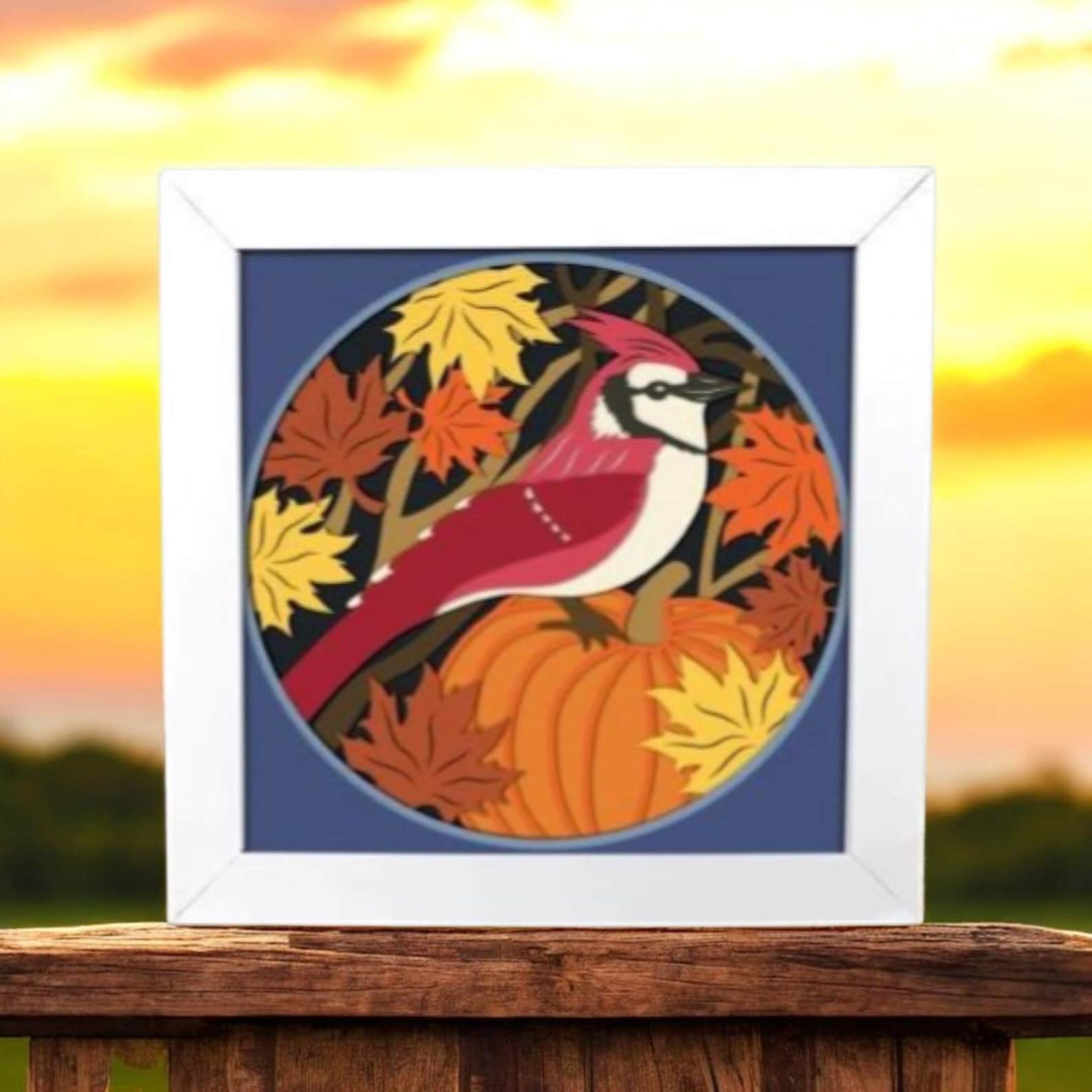 3D Fall Shadow Box SVG File Layered Shadow Box - Etsy Canada