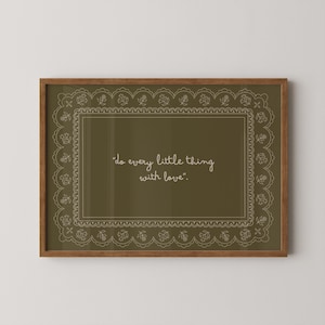 Do Every Little Thing With Love Christian Wall Art | Vintage Faith Quote Printable