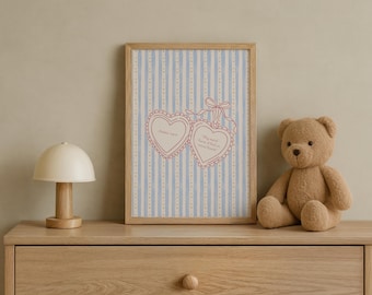 Girl Nursery Decor, Christian Artwork, Playroom Wall Art Digital Download