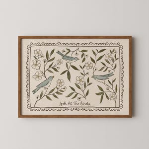 Bibelversväggkonst, folklig fågeltryck, botaniskt kristet konstverk