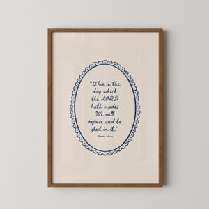 Psalms 118:24 Scripture Wall Art | This Is the Day Christian Print | Digital Download