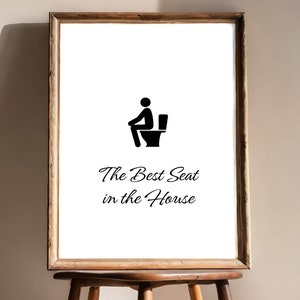 Funny Toilet Print, Trendy Bathroom Wall Art, Fun Bathroom Quote, Funny Bathroom Printable, Restroom Wall Decor, Fun Washroom Digital Print