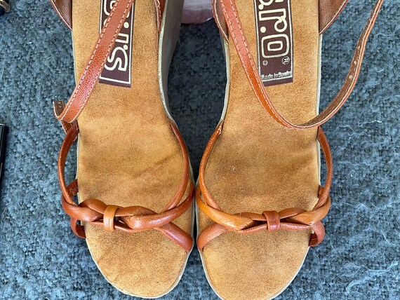 NOS ViNTaGe 70’s new in box s.r.o. leather Sandal… - image 3