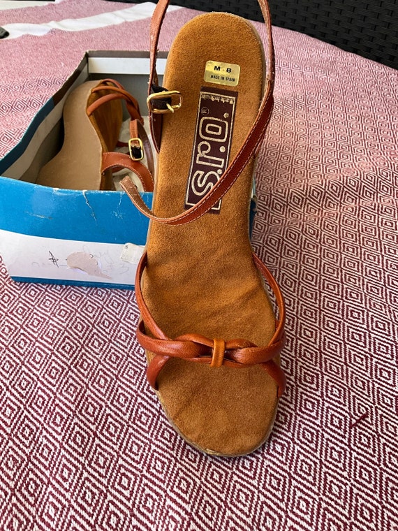 NOS ViNTaGe 70’s new in box s.r.o. leather Sandal… - image 5