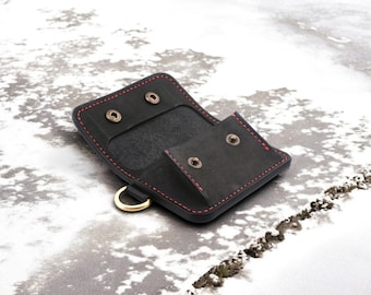 Cartera tarjetero minimalista de piel curtida vegetal Vitano "Box" Hecho a mano