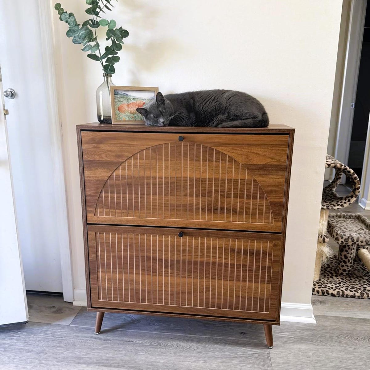 Wooden Shoe Storage Cabinet for Entryway With 2 Flip Drawers | Shoe Rack | Unique Shoe Cabinet | Shoe Bench | Housewarming Gift - Etsy