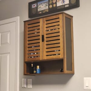 Wooden Bathroom Medicine Cabinet with 2 Door | Storage Cabinet | Wall Cabinet | Medicine Storage | Vintage Cabinet | Bathroom Storage