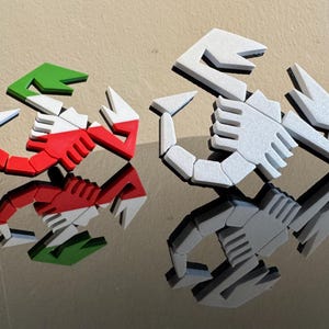 Abarth Skorpion Diffusor Emblem – 3D-Druck PLA – Auto-Tuning für Abarth 500 / 595 / 695 immagine 2