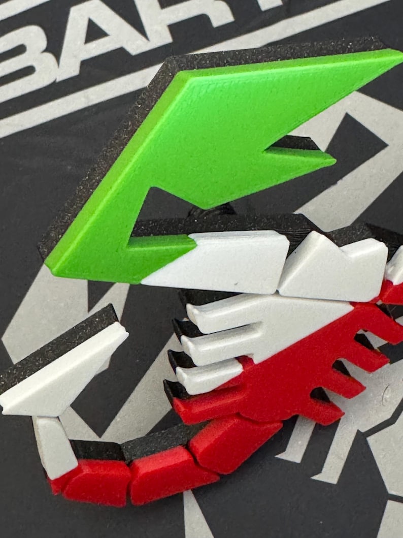 Abarth Skorpion Diffusor Emblem – 3D-Druck PLA – Auto-Tuning für Abarth 500 / 595 / 695 immagine 5