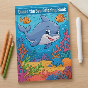 Under the Sea Kids Coloring Book – 15 Ocean-Themed Printable Pages – Instant Download Activity Book