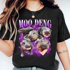 Comfort Colors® Moo Deng Shirt, Moo Deng Memes, Moo Deng, Moo Deng Hippo, Bootleg Shirt, Meme Shirt