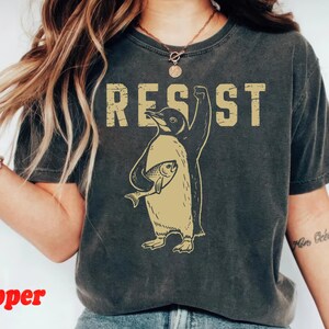 Penguins Resist Shirt, Flippers Up T-shirt, Heard Island Shirt, Penguins Against Tariffs Tee, Subtle FDT Resistance, Protest Penguins Tshirt