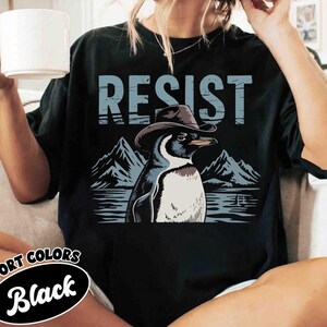 Penguins Resist Shirt, Flippers Up T-shirt, Heard Island Shirt, Penguins Against Tariffs Tee, Subtle FDT Resistance, Protest Penguins Tshirt