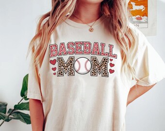 Comfort Colors® Women's Baseball Mom Tshirt For Game Day - Baseball Mom T-Shirt - Baseball Tee For Mother's Day Gift - Sports Mom Shirt