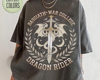 Vintage Basgiath War College Comfort Color Shirt, Dragon Rider Shirt, Violet Sorrengail Tee, Xaden Riorson, Rebecca Yarros, Fourth Wing