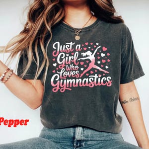 Just a Girl Who Loves Gymnastics Youth Shirt, Gymnastics Youth Tee, Gymnastics Lover Gift, Gymnastics Sweatshirt, Gymnastics Gift