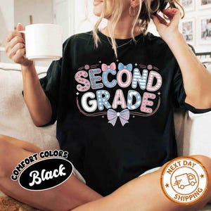 Comfort Colors® Second Grade Teacher Shirt, Floral 2nd Grade Teacher Shirt, Second Grade Teacher Tshirt, Elementary Teacher Shirts