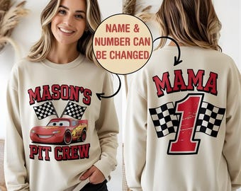 Lightning McQueen Race Car Birthday Family Matching Shirts, Cars Family T-Shirt, Pit Crew T-Shirt, Fast One Birthday, Birthday Boy Shirt