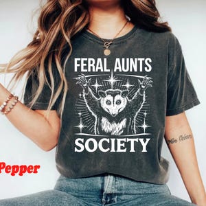 Pregnancy Reveal to Sister Auntie Shirt Opossum Shirt Feral Aunt Shirt Pregnancy Reveal to Family Weirdcore Clothing Baby Announcement