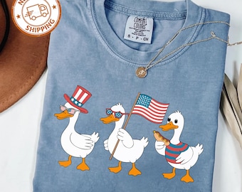 Comfort Colors® Silly Goose Shirt for 4th of July Independence Day, USA Shirt for Fourth of July