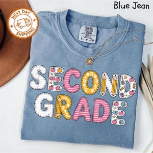 Comfort Colors® Second Grade Teacher Shirt, Floral 2nd Grade Teacher Tee, Second Grade Teacher Tshirt, Elementary Teacher Shirts