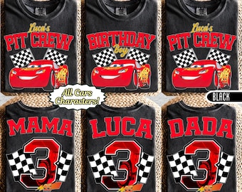 Disney Cars Birthday Custom Shirt, Lightning McQueen Birthday Boy Tee, Pixar Pit Crew Shirt, Family Birthday Trip Shirt, WDW Birthday Tee