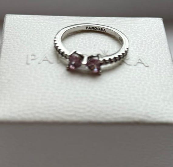 Sparkling Pink Bow Ring | Sterling silver | Pandora US