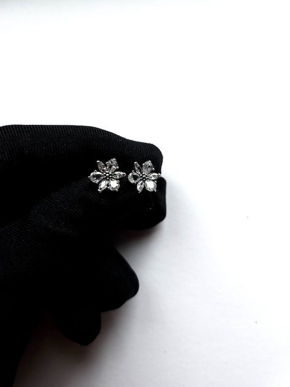 Set di 3 orecchini da donna, in argento Sterling 925, a forma di