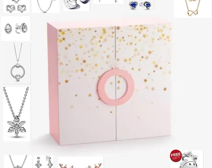 Advent Calendar Christmas 2024 Pandora , Earrings and Necklace Silver