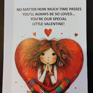Instant Valentine Card for Daughter Or Granddaughter, Printable Granddaughter Daughter Niece Stepdaughter Godchild Valentine Download Card,