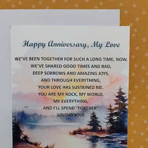 Anniversary Card, Wedding Anniversary Card, 10th 25th 40th 50th 60th Wedding Anniversary Greeting Card, Printable Digital Anniversary Card,