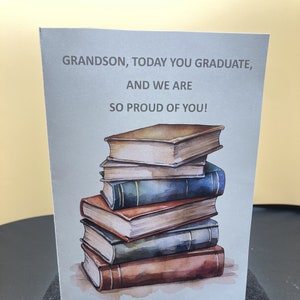 Digital Printable Grandson Graduation Card, Instant Grandson Graduation Card, Greeting Cards To Print, Grandson Graduation Printable Card,