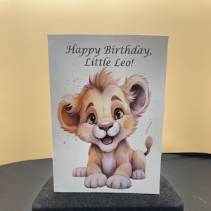 Printable Birthday Card For Child Who Is A Leo, Leo Child's Birthday Card, Leo Zodiac Sign Birthday Card, Child is a Leo Card Birthday Card,