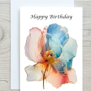 Printable Digital Instant Blank Mom Mother Mother-in-Law Sister Daughter Best Friend Aunt Niece Daughter-in-Law Stepmother  Birthday Card