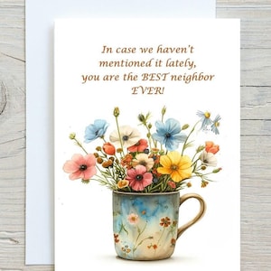 Thank You Card for Neighbors, Neighbor Card, Best Neighbors Ever Card, Neighbor Instant Card From Both of You, Thanks To Our Neighbors,
