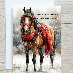 Horse Lover Christmas Card, Christmas Card For Horse Owner, Horse Lover Xmas Card, Horse Christmas Card, Best Xmas Card for Horse Lovers,