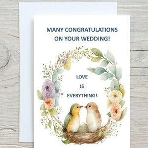 Digital Wedding Card, Printable Wedding Card, Instant Wedding Card, Top Digital Wedding Cards, Wedding Card to Print, Congrats on Marriage,