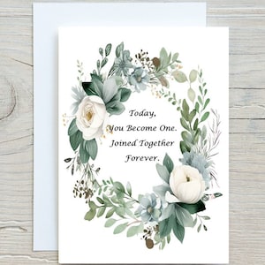 Printable Wedding Card, Instant Wedding Card, Digital Wedding Card, Best Blank Wedding Cards, Simple Printable Wedding Card Download,