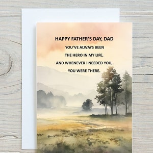 Father's Day Digital Printable Card, Instant Father's Day Card To Download, Best Father's Day Greeting Card, Printable Father's Day Card,