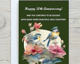Digital Instant 50th Anniversary Card, Printable 50th Anniversary Card, Best 50th Anniversary Cards, Best Digital Parents Anniversary Card,