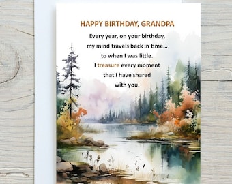 Grandpa Digital Birthday Card, Grandpa Instant Birthday Card, Grandpa Printable Birthday Card, Grandpa Grandfather Birthday Card Download,