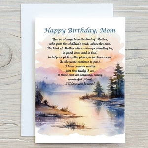Mom Digital Instant Birthday Download Card, Mother Digital Birthday Card, Best Mother Birthday Cards, Happy Birthday Mom Instant Card,