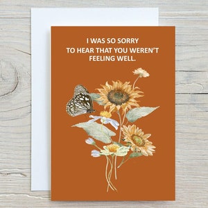 Get Well Soon Feel Better Instant Printable Digital Card For Aunt Grandma Uncle Brother Sister, Get Well Soon Instant Digital Printable Card