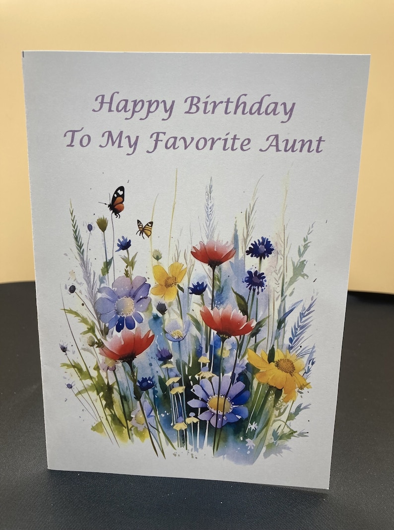 Printable Digital Aunt Birthday Card, Instant Aunt Birthday Card, Best ...