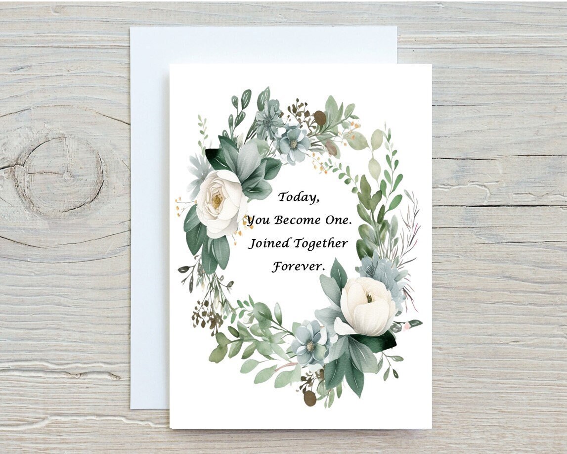 Printable Wedding Card, Instant Wedding Card, Digital Wedding Card, Best Blank Wedding Cards, Simple Printable Wedding Card Download,