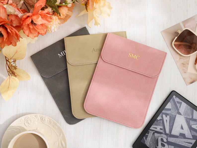 Customized Kindle Paperwhite Case, Kindle Soft Case, Kindle eReader Soft Leather Case Protective Sleeve, Kindle Accessories, Kindle Case 6 image 2